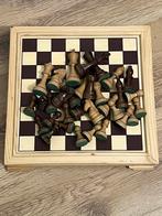 Vintage Chess Staunton Met Lood en Vilt KoningsHoogte 76 mm, Ophalen of Verzenden, Gebruikt, Overige typen