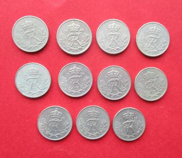 11 x Denemarken 10 ore, 1948-1958 beschikbaar voor biedingen