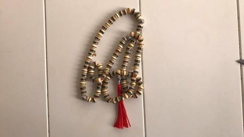 Sjamanistisch mala van Yak bot kralen, Sieraden, Tassen en Uiterlijk, Kettingen, Nieuw, Overige materialen, Beige, Met hanger