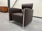 Nieuw Leolux Goncharov fauteuil bruin leer Design stoel, Huis en Inrichting, Nieuw, Leer, Ophalen of Verzenden, 75 tot 100 cm