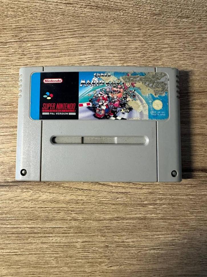 Super Mario Kart SNES, Spelcomputers en Games, Games | Nintendo Super NES, Gebruikt, Racen en Vliegen, 3 spelers of meer, Vanaf 3 jaar