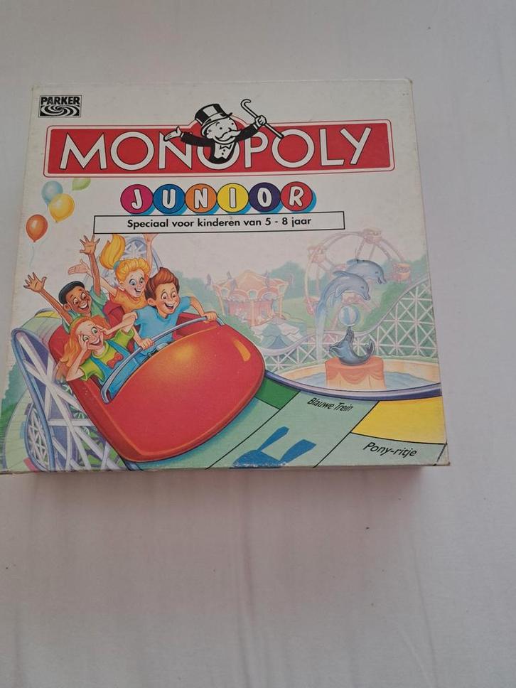 Monopoly Junior - Parker - Kinderspel, Hobby en Vrije tijd, Gezelschapsspellen | Bordspellen, Gebruikt, Drie of vier spelers, Ophalen of Verzenden