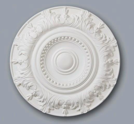 Decoflair M67 - plafondrozet - rond - bloemen - wit, Doe-het-zelf en Verbouw, Plinten en Afwerking, Nieuw, Plinten, Mdf, Ophalen