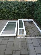 Kunstof deur met kozijn en zijlicht en duurluchter, Raamkozijn, Aluminium, Zo goed als nieuw, Inclusief glas