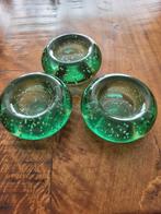 Te koop 3  hand gemaakte estse lorup waterdrop bubble glas, Antiek en Kunst, Antiek | Glas en Kristal, Ophalen of Verzenden