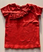 Leuk rood shirtje met ruches mt 134/140, Kinderen en Baby's, Kinderkleding | Maat 134, Ophalen of Verzenden, Zo goed als nieuw