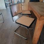 2x  Cesca Breuer Thonet stijl rotan webbing buisframe stoel, Huis en Inrichting, Stoelen, Twee, Zwart, Nieuw, Ophalen of Verzenden