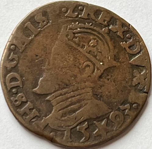 Maastricht oordje 1593, Postzegels en Munten, Munten | Nederland, Losse munt, Overige waardes, Vóór koninkrijk, Ophalen of Verzenden