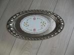 Oude antieke schaal dienblad chroom nikkel 45x24 cm €15,00, Antiek en Kunst, Ophalen of Verzenden