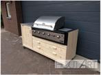 Buitenkeuken Boretti Luxe met lades en deuren steigerhout, Tuin en Terras, Buitenkeukens, Houtskool, Vrijstaand, Info@hout-art.nl