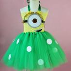 Nieuw ! Maatreeks 104-110-116-122 Groen Minion Prinses Jurk, Ophalen of Verzenden, Nieuw, 110 t/m 116, Meisje