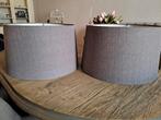 Set mooie taupe gemêleerde lampenkappen, Ophalen, 25 tot 50 cm, Beige, Rond