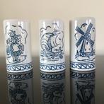 Vintage Ceramarte Brazil shotbekers reliefdecor Delft Blauw, Ophalen of Verzenden, Huis en Inrichting