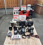 Canon camera -lenzen- flitsers complete set alles in 1 koop, Ophalen, Zo goed als nieuw, Canon, 8 keer of meer
