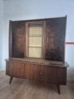 1950's Art Deco vintage kast met bar en vitrine, Huis en Inrichting, Kasten | Buffetkasten, Ophalen, 150 tot 200 cm, Zo goed als nieuw