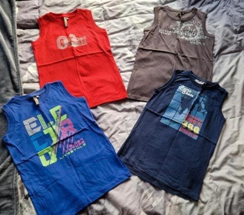 4 NIEUWE shirts zonder mouw, tanktop, singlet 140-146 jongen, Kinderen en Baby's, Kinderkleding | Maat 140, Nieuw, Jongen, Shirt of Longsleeve