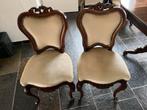 6 Biedermeier Stoelen met Beige Bekleding, Antiek en Kunst, Ophalen