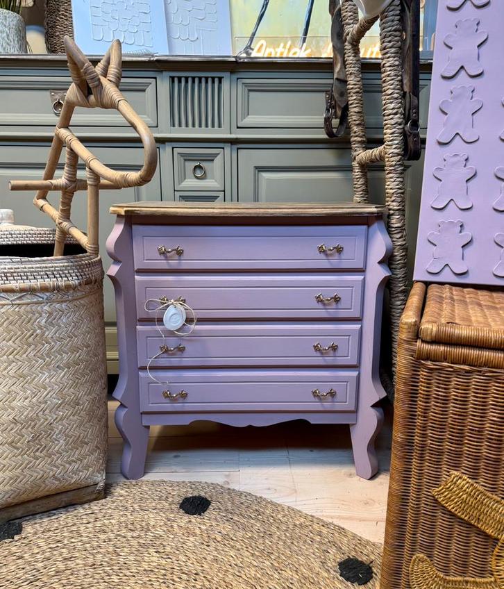 Vintage buikkastje nachtkastje halkastje ladekast dressoir, Huis en Inrichting, Kasten | Ladekasten, Zo goed als nieuw, Minder dan 100 cm