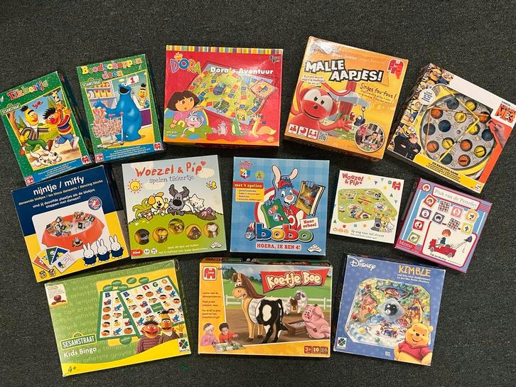 Verschillende leuke kinderspellen, Hobby en Vrije tijd, Gezelschapsspellen | Bordspellen, Gebruikt, Ophalen of Verzenden