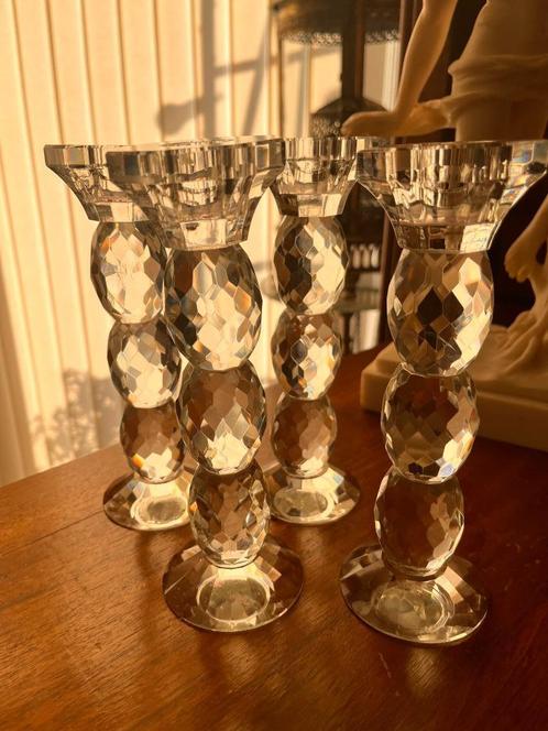 kristal kandelaars, Antiek en Kunst, Antiek | Glas en Kristal, Ophalen of Verzenden