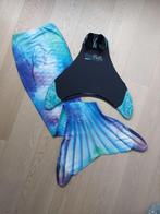 FinFun zeemeerminstaart watercolor waves inclusief monofin, Ophalen of Verzenden, Zo goed als nieuw, Jongen of Meisje