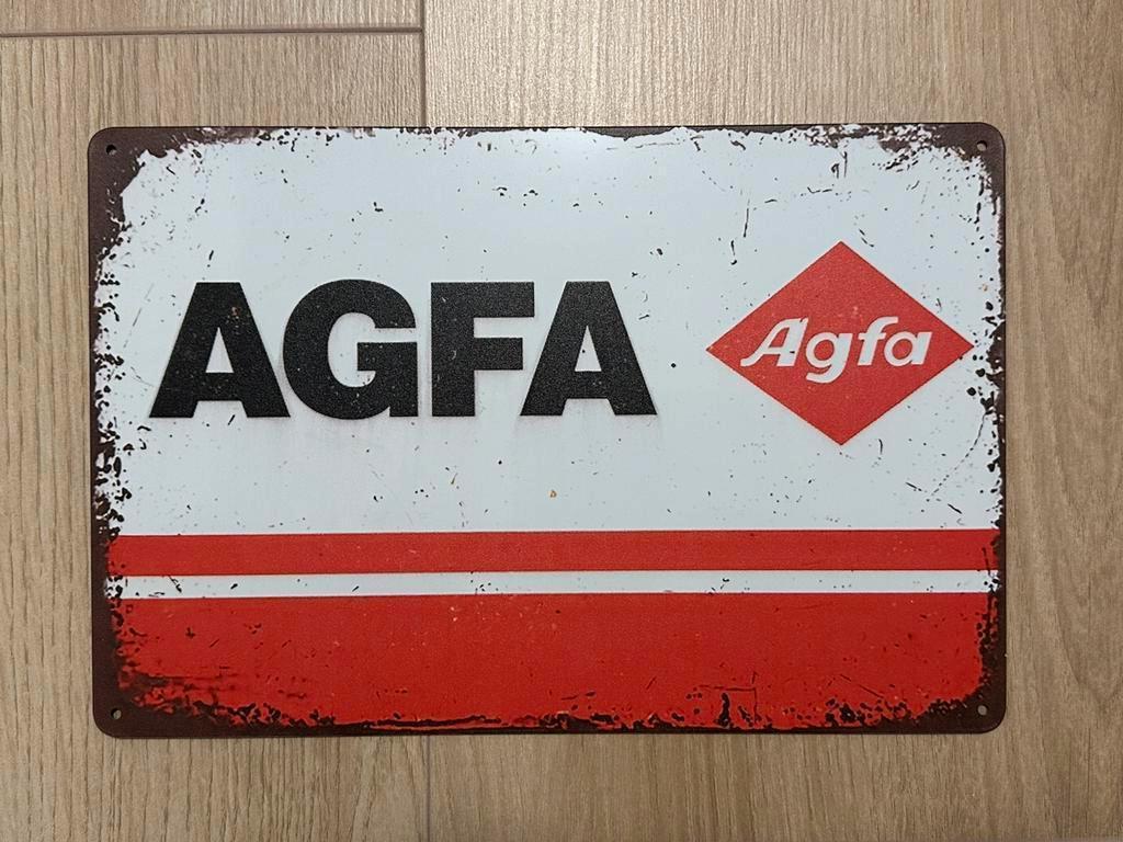 Reclamebord Agfa Film 30x20, Ophalen of Verzenden, Zo goed als nieuw, Reclamebord