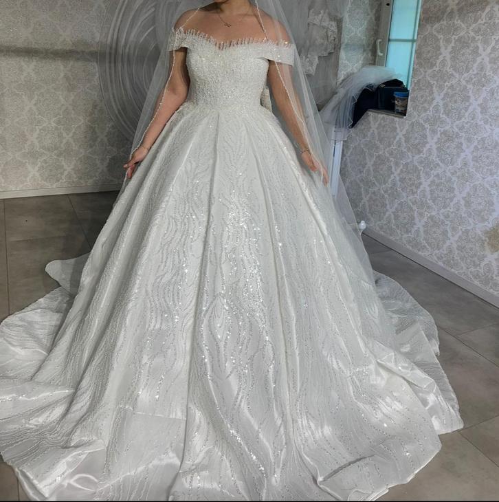 Bruidsjurk / gelinlik (verstelbaar), Kleding | Dames, Trouwkleding en Trouwaccessoires, Zo goed als nieuw, Trouwjurk, Wit, Ophalen