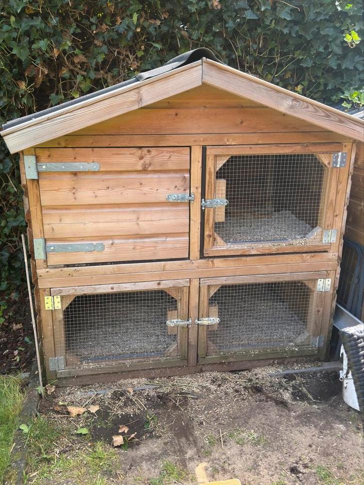 Groot konijnenhok / kippenhok, Dieren en Toebehoren, Knaagdieren en Konijnen | Hokken en Kooien, Zo goed als nieuw, Hok, 90 cm of meer
