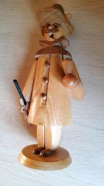 Oud retro Ertsgebergte houten Rookmannetje Jager Duitsland., Ophalen of Verzenden