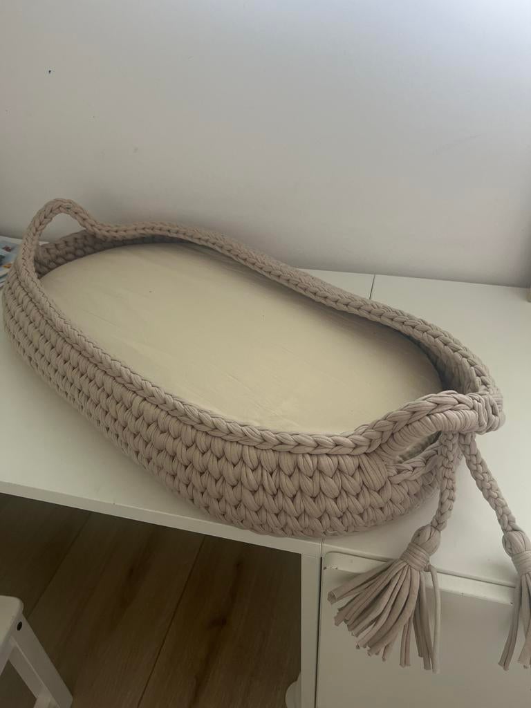 Handgemaakte baby mand / wieg van Babyluxury, Ophalen of Verzenden, Zo goed als nieuw, Wieg