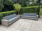 2 Douglas Houten Loungeset 240cm met buitenkussens! 2 stuks!, Ophalen, 6 zitplaatsen, Zo goed als nieuw, Loungeset