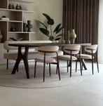 Bruin walnoot kleur Japandi eetkamer tafel **Nieuw**, Huis en Inrichting, Tafels | Eettafels, Ophalen, 50 tot 100 cm, Vijf personen of meer