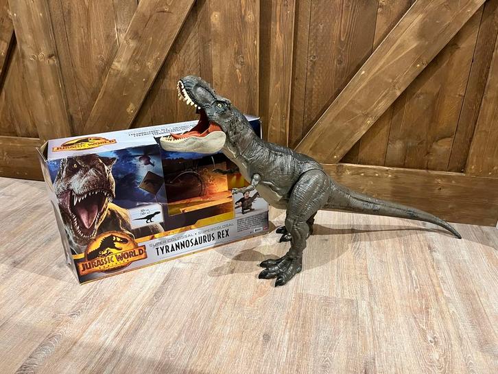 Tyrannosaurus Rex (super colossal) Jurassic World, Kinderen en Baby's, Speelgoed | Actiefiguren, Zo goed als nieuw, Ophalen