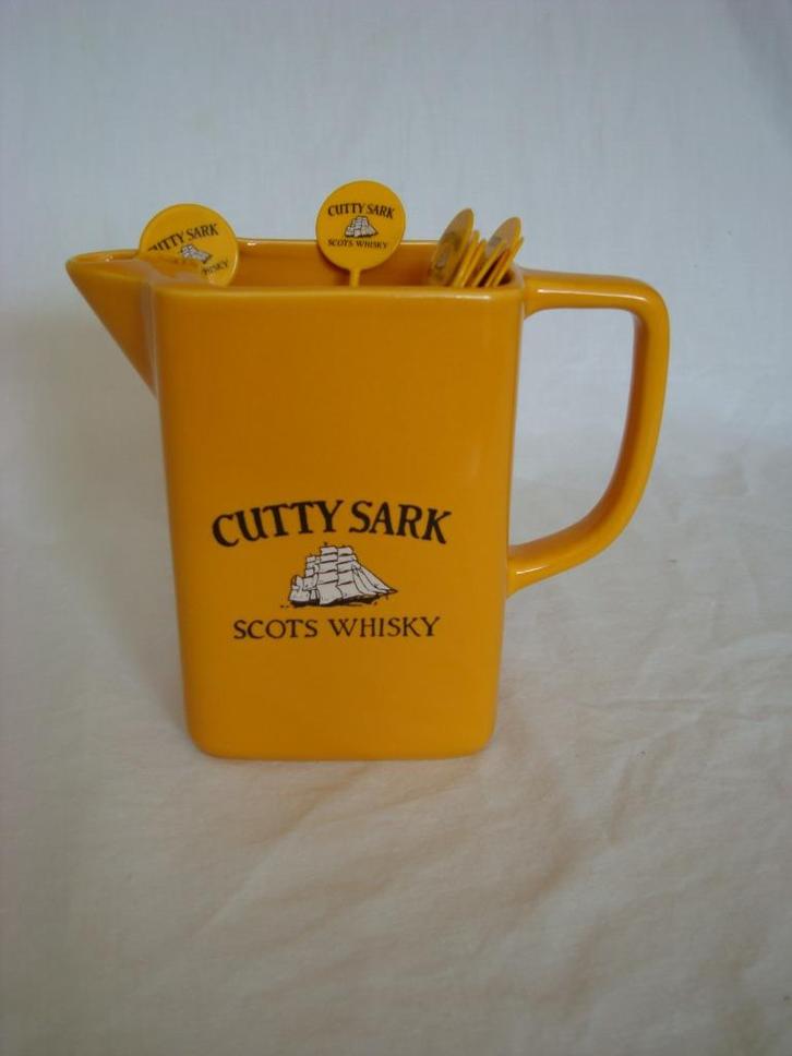 Cutty Sark Whisky waterjug geel zonder roer staafjes, Verzamelen, Merken en Reclamevoorwerpen, Gebruikt, Gebruiksvoorwerp, Ophalen of Verzenden