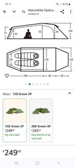 Lichtgewicht 2 persoons tent 2kg, Caravans en Kamperen, Tenten, Tot en met 2, Zo goed als nieuw