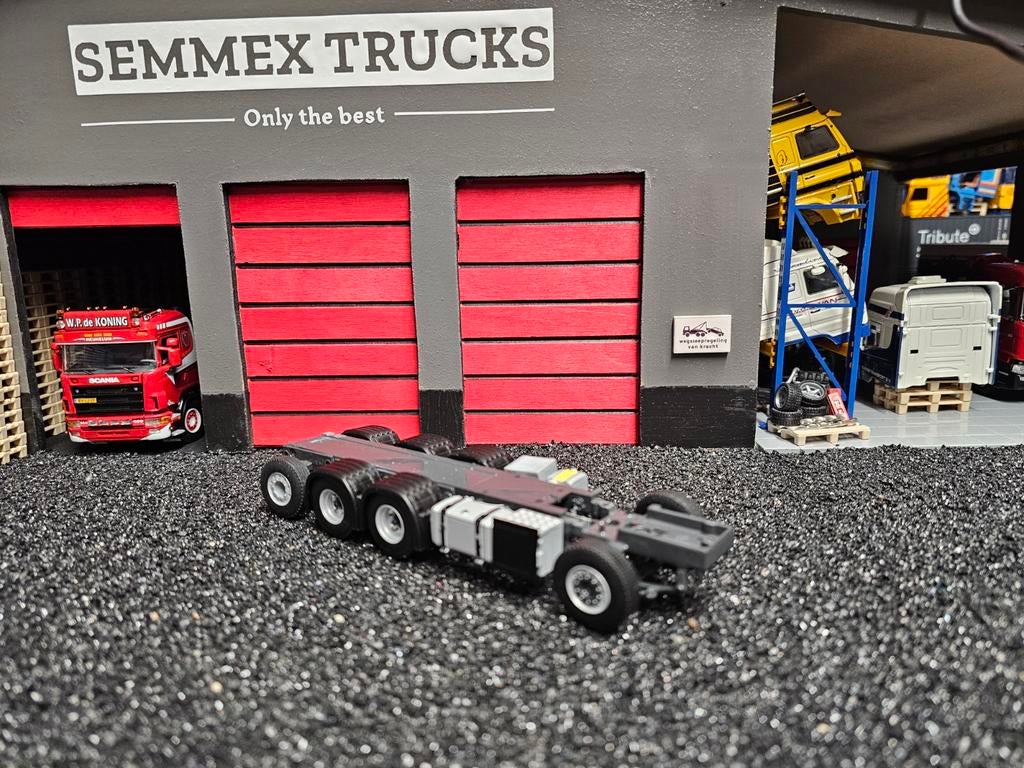 Wsi scania bakwagen chassie verbouw b keus., Hobby en Vrije tijd, Modelauto's | 1:50, Ophalen, Gebruikt, Bus of Vrachtwagen, Wsi