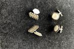 2 paar oude manchetknopen zilver, Ophalen of Verzenden, Nieuw, Zilver, Zilver
