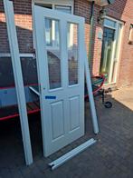 Stompe deur netjes ! 205x85  met glas en kozijn !, Ophalen, 80 tot 100 cm, Binnendeur, Zo goed als nieuw