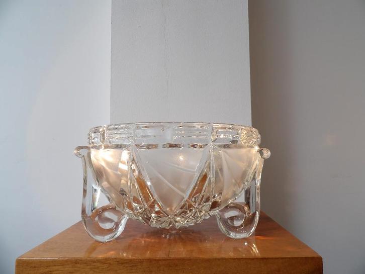 Art Deco Schaal/Coupe Libochovice/SKLO, Antiek en Kunst, Antiek | Glas en Kristal, Ophalen of Verzenden