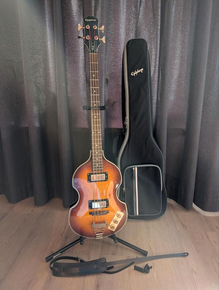 Epiphone Viola Beatles Bas + Accessoires, Muziek en Instrumenten, Snaarinstrumenten | Gitaren | Bas, Gebruikt, Elektrisch, Ophalen