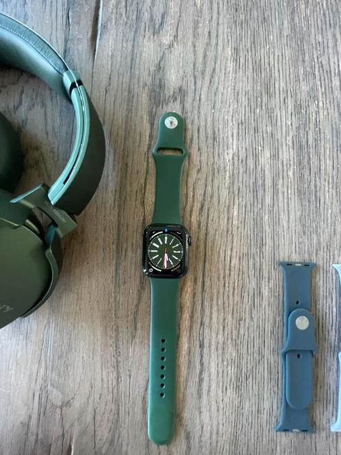 Apple watch serie 7 zgan, Sieraden, Tassen en Uiterlijk, Smartwatches, Zo goed als nieuw, iOS, Zwart, Ophalen of Verzenden