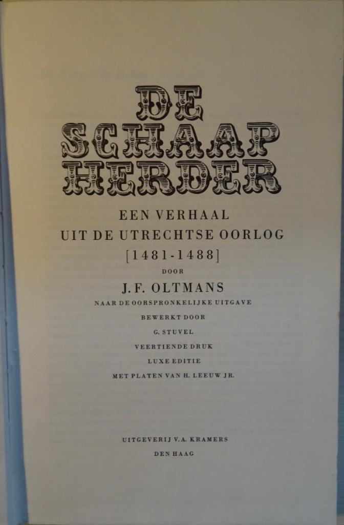 De Schaapherder - J.F. Olthuis, Boeken, Geschiedenis | Vaderland, Gelezen, 15e en 16e eeuw, Ophalen of Verzenden