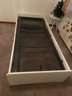 Auping 1-persoons bed 90x210 met verstelbare spiraal, Ophalen, Gebruikt, Eenpersoons, Hout