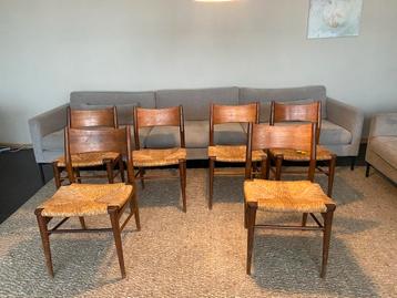 Vintage Teakhouten mid century Stoelen, Deens Design beschikbaar voor biedingen
