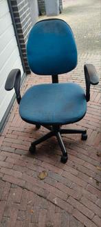 Oude bureaustoel, Huis en Inrichting, Bureaustoelen, Ophalen of Verzenden, Gebruikt, Blauw
