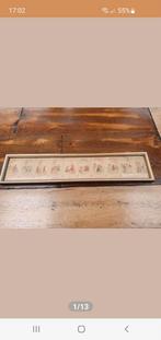 Oud schilderijtje met bid prenten/gelovigen teksten, Antiek en Kunst, Antiek | Religie, Ophalen