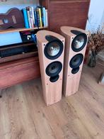 KEF IQ7 in topstaat met frontjes, te beluisteren, Zo goed als nieuw, 120 watt of meer, Front, Rear of Stereo speakers, Ophalen