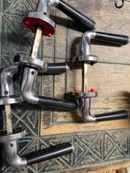 Vintage Deurbeslag - Klinken met zwarte handgrepen, Ophalen of Verzenden, Gebruikt, Chroom, Klink of Kruk