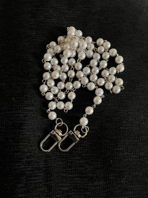 Multifunctionele parelketting 102 cm, Sieraden, Tassen en Uiterlijk, Kettingen, Nieuw, Wit, Ophalen of Verzenden