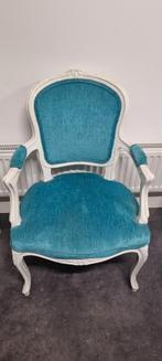 barok stoel, Blauw, Gebruikt, Ophalen of Verzenden, Hout
